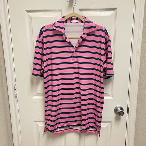 Oliver Ridley Striped Golf Polo - Picture 1 of 8